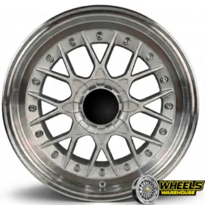 17"x9 4X100/5X100 OYTBB859 MAG WHEEL SET SILVER MACHINED LIP