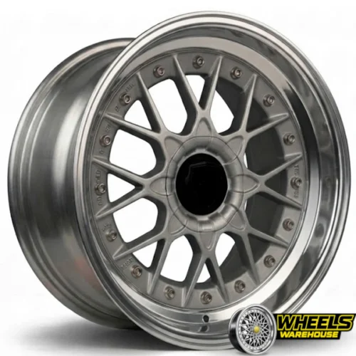 17″x9 4X100/5X100 OYTBB859 MAG WHEEL SET SILVER MACHINED LIP