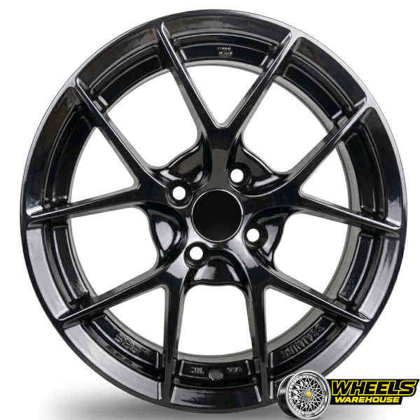 17"x7.5 5X114 OYTOS1089 MAG WHEEL SET HYPER BLACK SILVER - Image 2