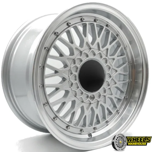 17″x7.5 5X100 OTA122 MAG WHEEL SET SILVER MACHINED LIP