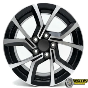 14"x6 5X100 OYTM016 MAG WHEEL SET BLACK MACHINED FACE