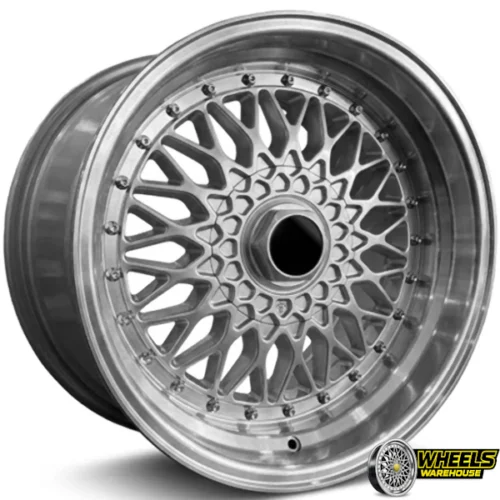 17″x10 5X100/114.3 YZTV58 MAG WHEEL SET SILVER MACHINED LIP