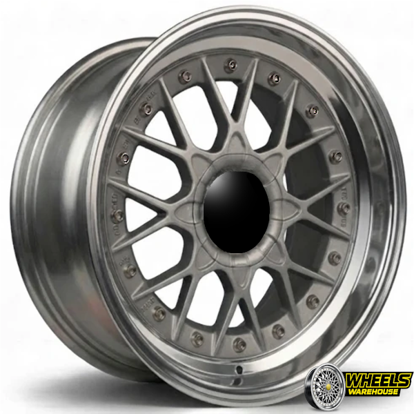 17"x9 5X100/4X100 OYTBB859 MAG WHEEL SET SILVER MACHINED LIP