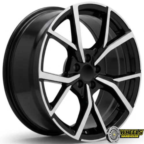 17″x7.5 5X100 OYR444 MAG WHEEL SET BLACK MACHINED FACE