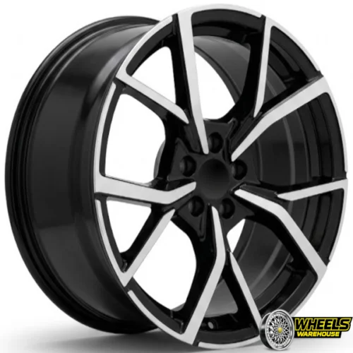 17″x7.5 5X100 OYR445 MAG WHEEL SET BLACK MACHINED FACE