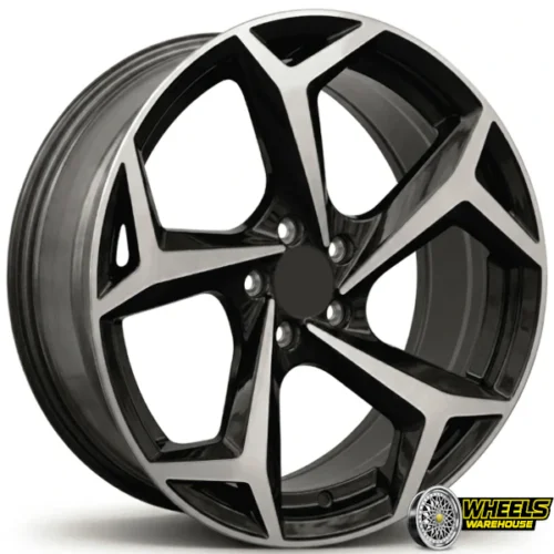 17″x7.5 5X100 OYR460 MAG WHEEL SET BLACK MACHINED FACE